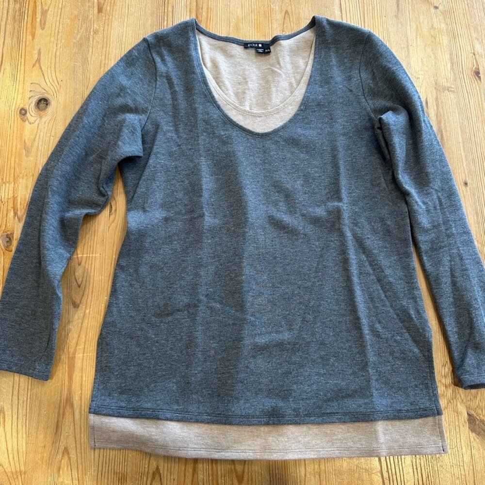 Bylese Women's Top Grey & Taupe, size medium